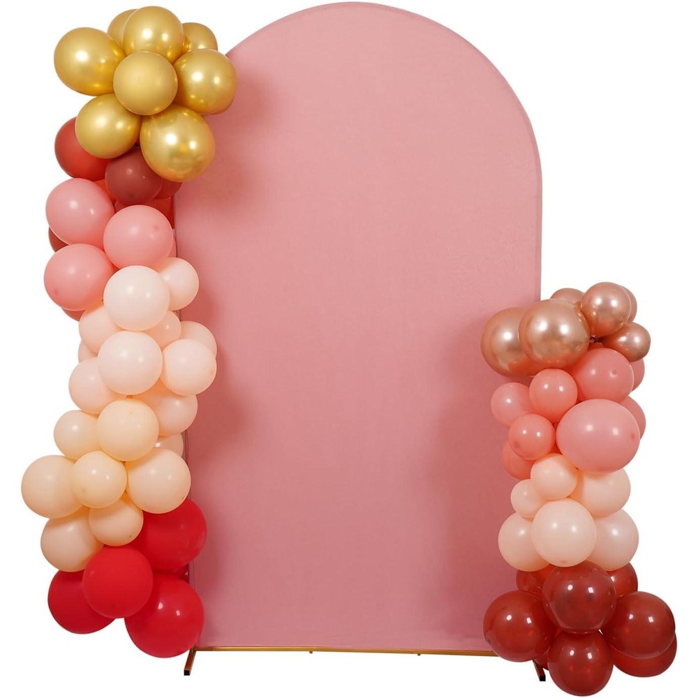 Pink(Dusty Rose)‎ Backdrop Cover Stretchy Fabric Party Decor 7.2 ft. H x 4 W